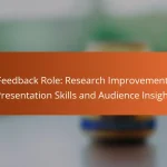 Feedback Role: Research Improvement, Presentation Skills and Audience Insight