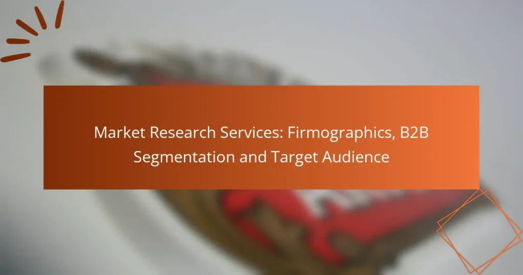 Market Research Services: Firmographics, B2B Segmentation and Target Audience