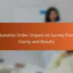 Question Order: Impact on Survey Flow, Clarity and Results