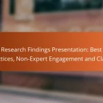 Research Findings Presentation: Best Practices, Non-Expert Engagement and Clarity
