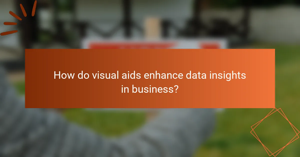 How do visual aids enhance data insights in business?