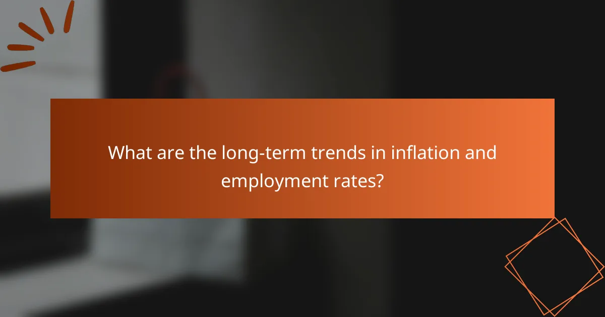 What are the long-term trends in inflation and employment rates?