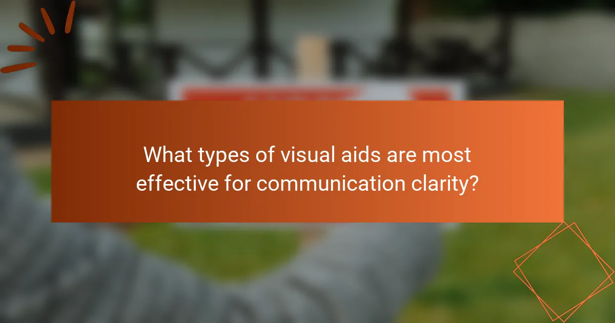 What types of visual aids are most effective for communication clarity?